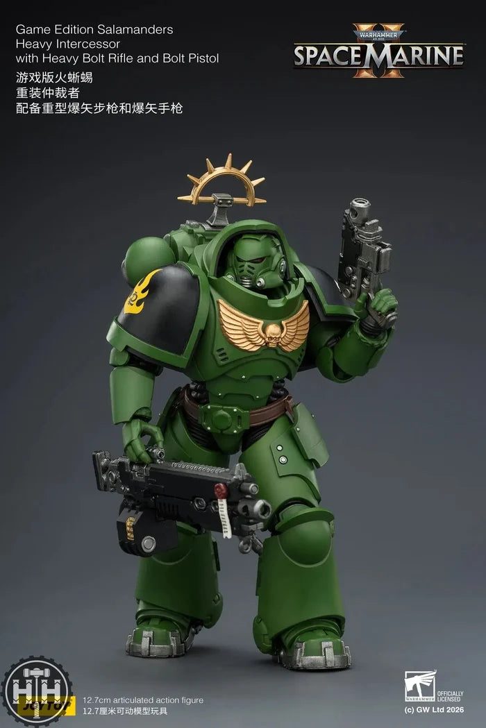 Joytoy Game Edition Salamanders Heavy Intercessor with Heavy Bolt Rifle and Bolt Pistol - JT03677 JoyToy