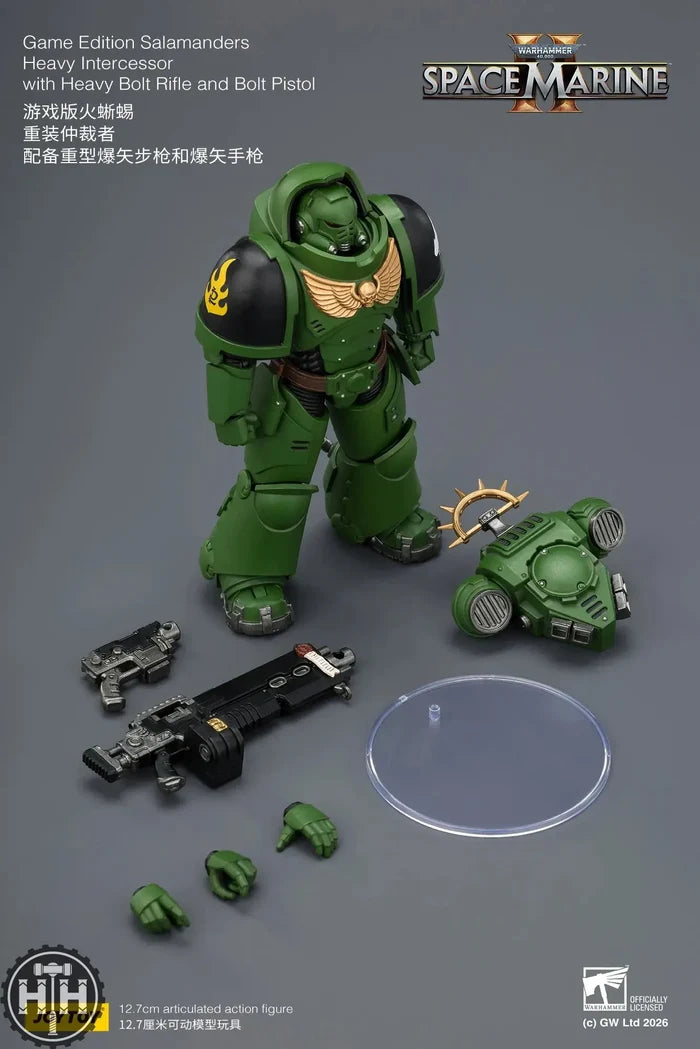 Joytoy Game Edition Salamanders Heavy Intercessor with Heavy Bolt Rifle and Bolt Pistol - JT03677 JoyToy