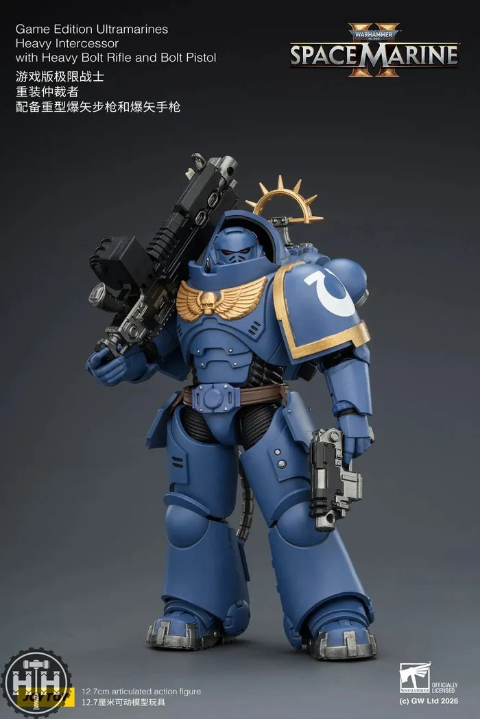 Joytoy Game Edition Ultramarines Heavy Intercessor with Heavy Bolt Rifle and Bolt Pistol - JT03639 JoyToy