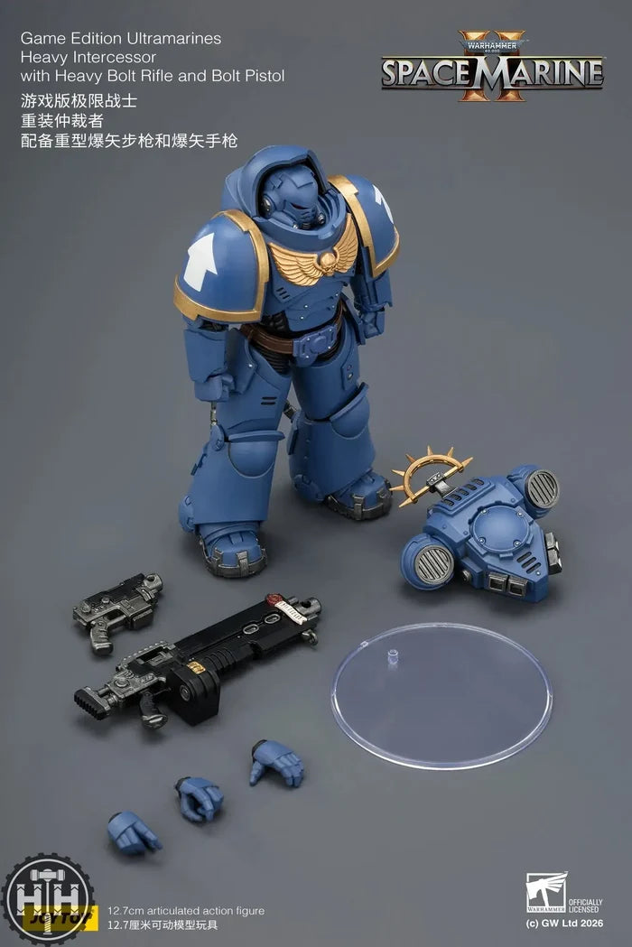 Joytoy Game Edition Ultramarines Heavy Intercessor with Heavy Bolt Rifle and Bolt Pistol - JT03639 JoyToy