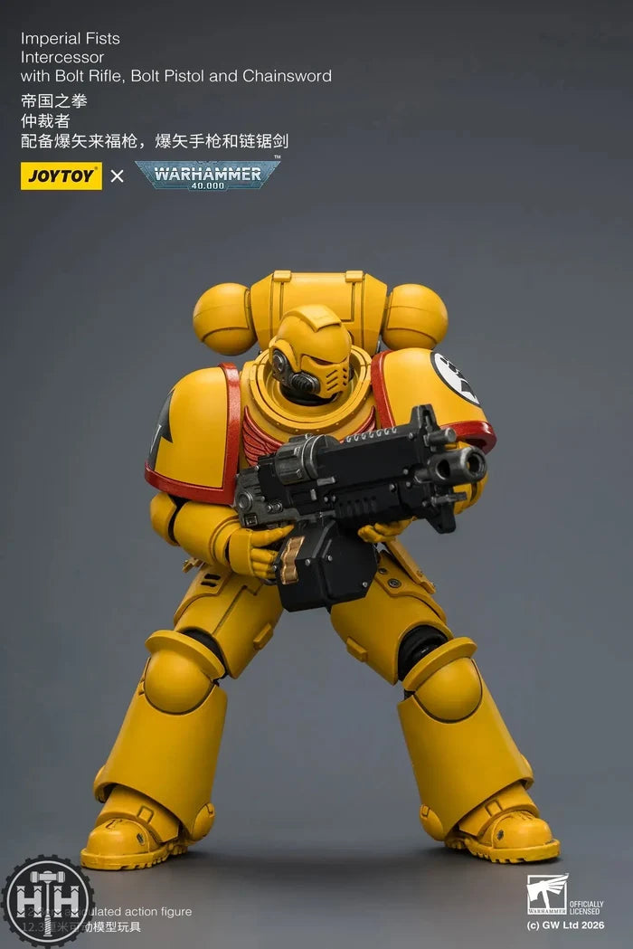 Joytoy Imperial Fists Intercessor with Bolt Rifle, Bolt Pistol and Chainsword - JT03844 JoyToy