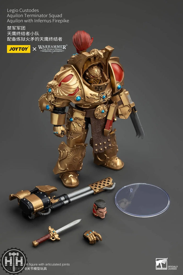 JoyToy Legio Custodes Aquilon Terminator Squad Aquilon with Infernus Firepike - JT00768 Action Figures JoyToy