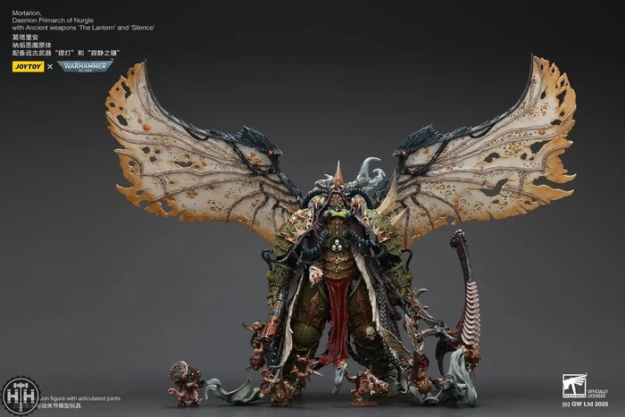 Joytoy Mortarion, Daemon Primarch of Nurgle with Ancient weapons ‘The Lantern' and ‘Silence' - JT02564 JoyToy