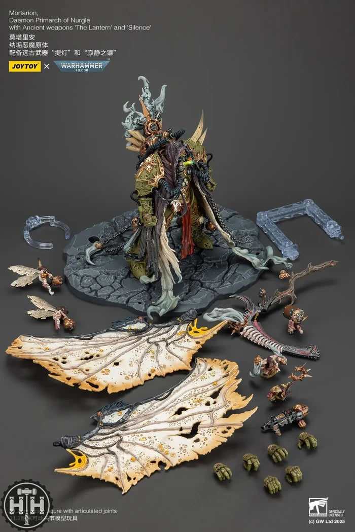 Joytoy Mortarion, Daemon Primarch of Nurgle with Ancient weapons ‘The Lantern' and ‘Silence' - JT02564 JoyToy