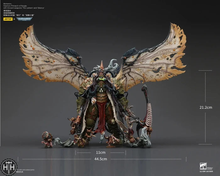 Joytoy Mortarion, Daemon Primarch of Nurgle with Ancient weapons ‘The Lantern' and ‘Silence' - JT02564 JoyToy