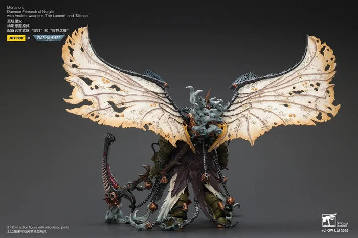 Joytoy Mortarion, Daemon Primarch of Nurgle with Ancient weapons ‘The Lantern' and ‘Silence' - JT02564 JoyToy