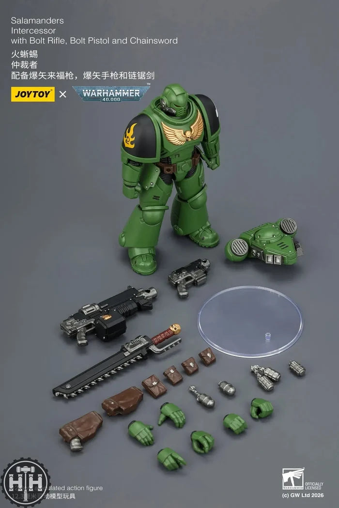 Joytoy Salamanders Intercessor with Bolt Rifle, Bolt Pistol and Chainsword - JT03875 JoyToy