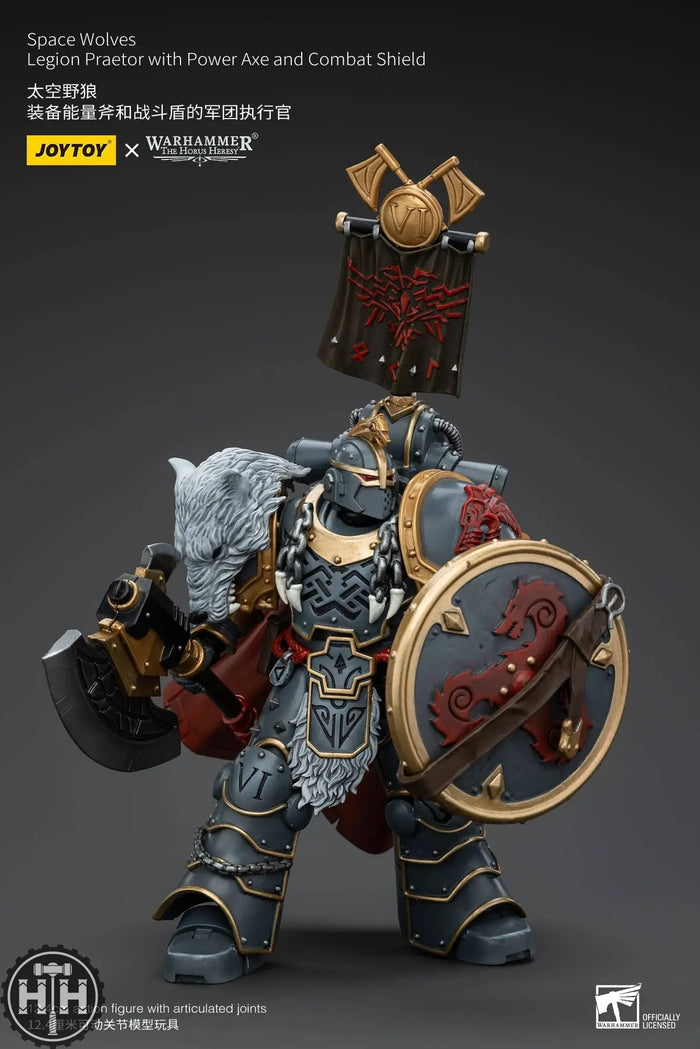 JoyToy Space Wolves Legion Praetor with Power Axe and Combat Shield - JT00133 Action Figures JoyToy