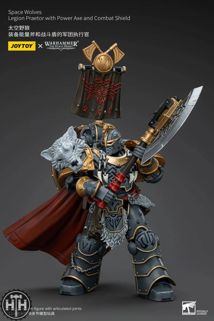 JoyToy Space Wolves Legion Praetor with Power Axe and Combat Shield - JT00133 Action Figures JoyToy
