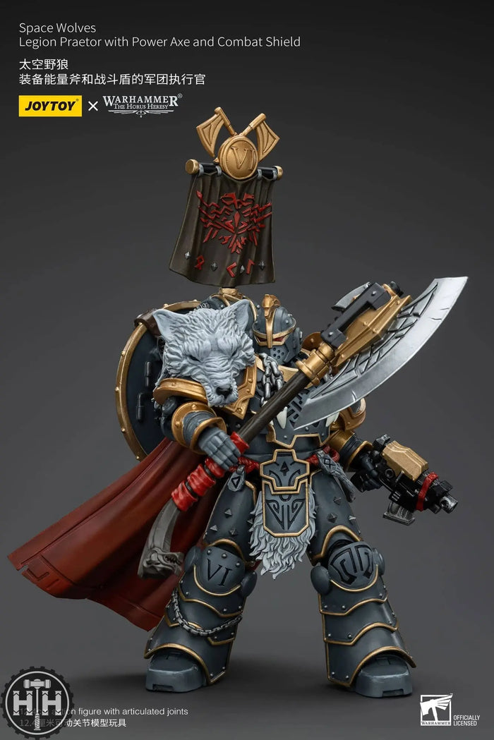 JoyToy Space Wolves Legion Praetor with Power Axe and Combat Shield - JT00133 Action Figures JoyToy