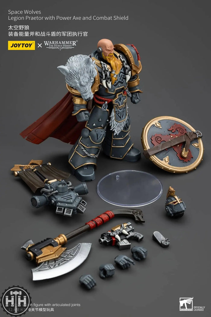 JoyToy Space Wolves Legion Praetor with Power Axe and Combat Shield - JT00133 Action Figures JoyToy