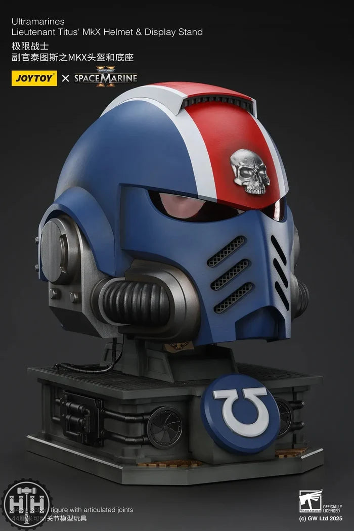 Joytoy Ultramarines Lieutenant Titus MKX Helmet & Display Stand - JT01697 JoyToy