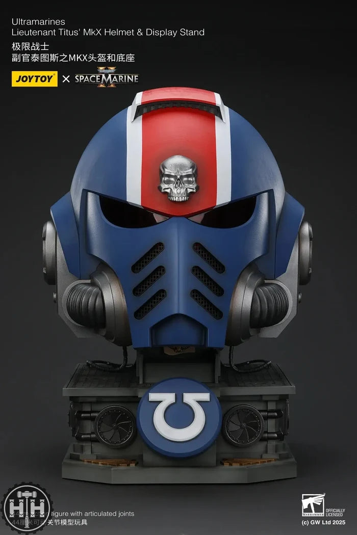 Joytoy Ultramarines Lieutenant Titus MKX Helmet & Display Stand - JT01697 JoyToy
