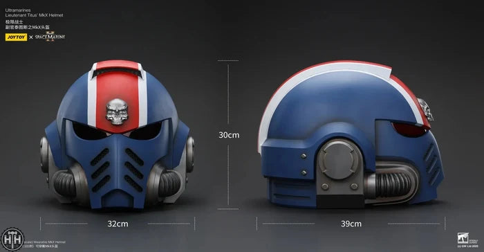 Joytoy Ultramarines Lieutenant Titus MKX Helmet & Display Stand - JT01697 JoyToy