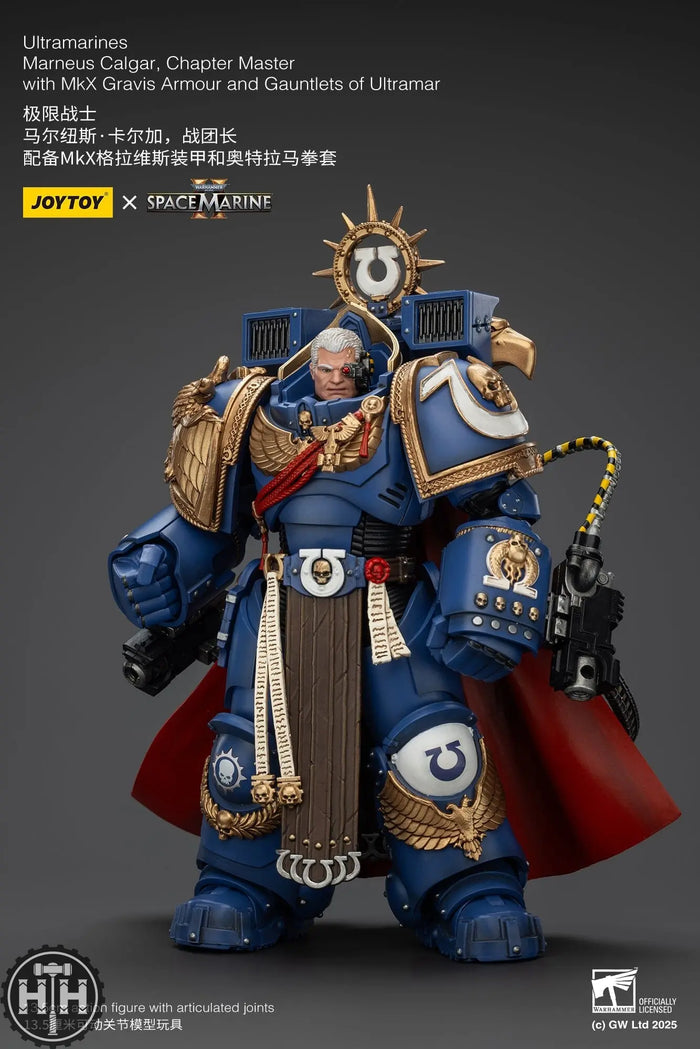 Joytoy Ultramarines Marneus Calgar, Chapter Master with MKX Gravis Armour and Gauntlets of Ultramar - JT01338 Action Figures JoyToy