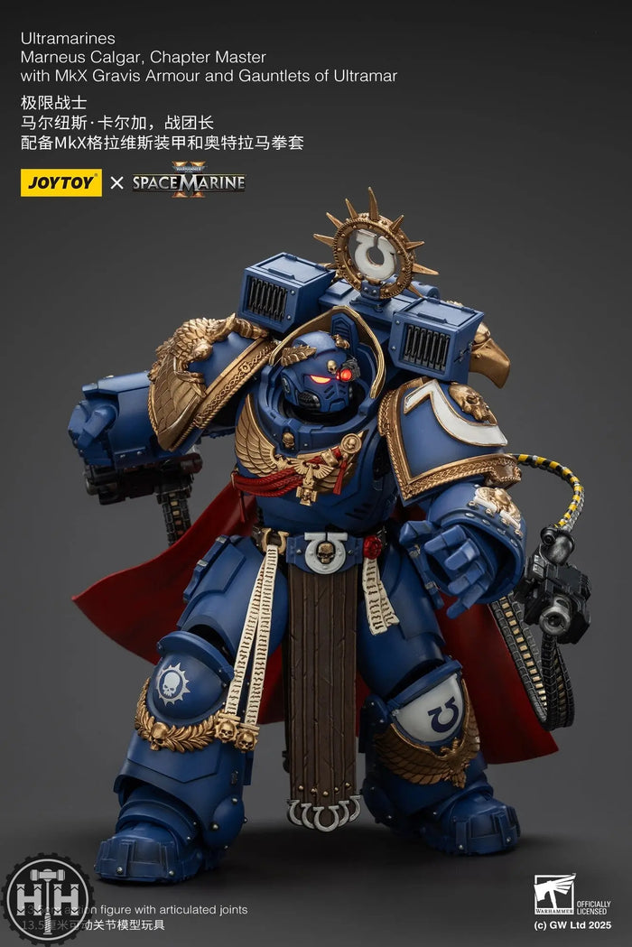 Joytoy Ultramarines Marneus Calgar, Chapter Master with MKX Gravis Armour and Gauntlets of Ultramar - JT01338 Action Figures JoyToy