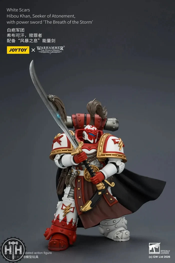 Joytoy White Scars Hibou Khan, Seeker of Atonement with powersword ‘The Breath of the Storm’ - JT03783 JoyToy