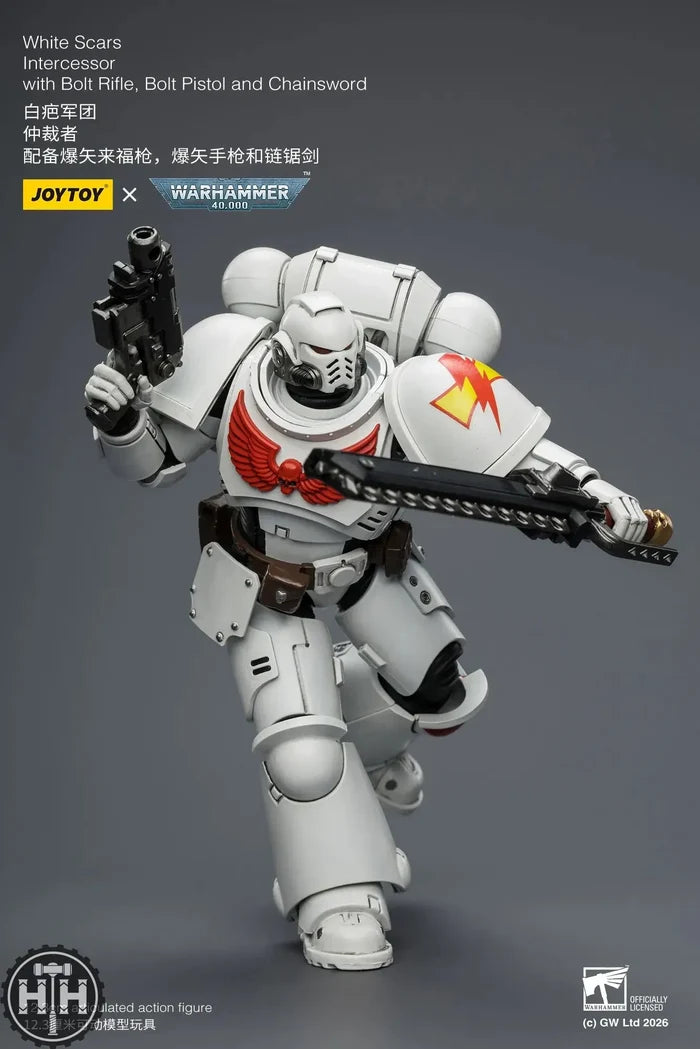 Joytoy White Scars Intercessor with Bolt Rifle, Bolt Pistol and Chainsword - JT03882 JoyToy