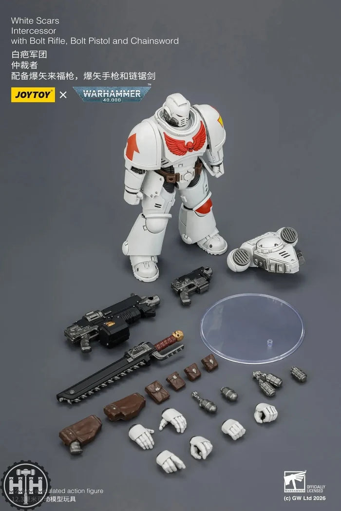 Joytoy White Scars Intercessor with Bolt Rifle, Bolt Pistol and Chainsword - JT03882 JoyToy