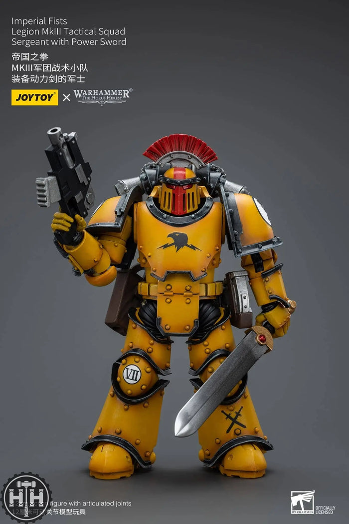 Joytoy Imperial Fists Legion MkIII Tactical Squad Sergeant with Power Sword Action Figures JoyToy