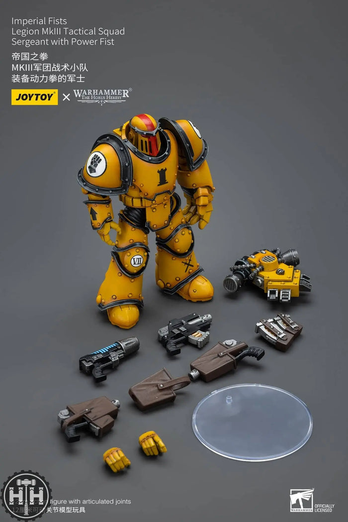 JT9060 Joytoy Imperial Fists Legion MkIII Tactical Squad Sergeant with Power Fist Action Figures JoyToy