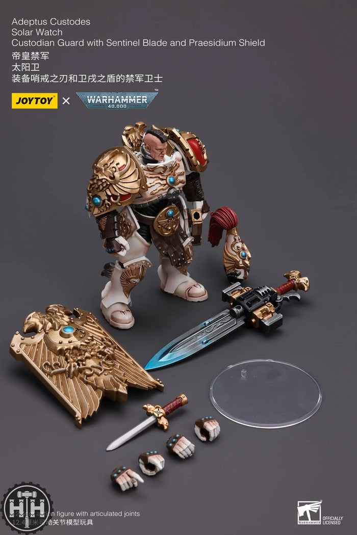 JT9343 JoyToy Adeptus Custodes Solar Watch Custodian Guard with Sentinel Blade and Praesidium Shield Action Figures JoyToy