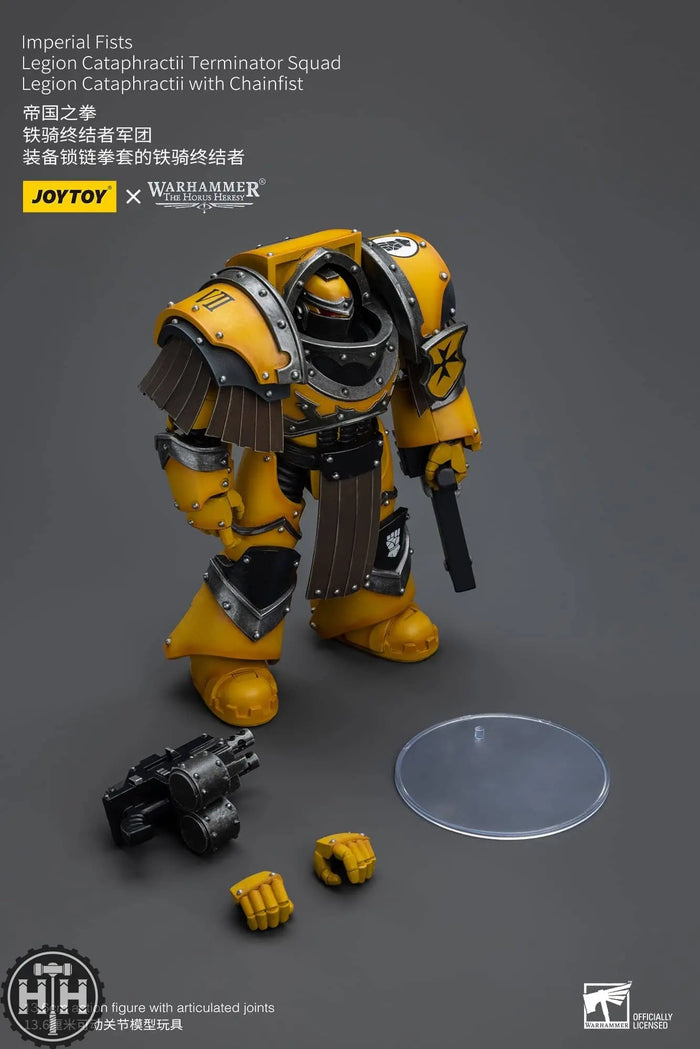 JT9398 JoyToy Imperial Fists Legion Cataphractii Terminator Squad Legion Cataphractii with Chainfist Action Figures JoyToy