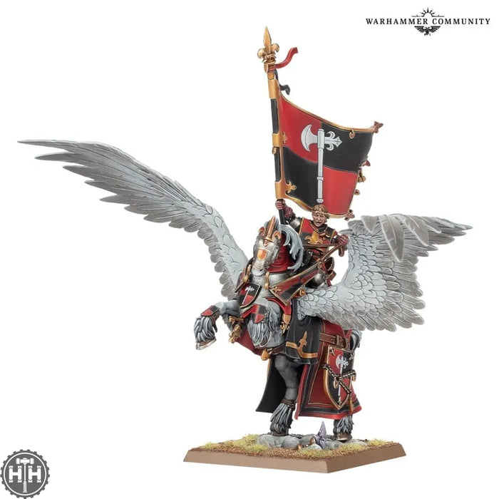 Kingdom Of Bretonnia: Battle Standard On Royal Pegasus The Old World Games Workshop