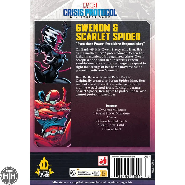 Marvel Crisis Protocol: Gwenom & Scarlet Spider Character Pack Atomic Mass Games
