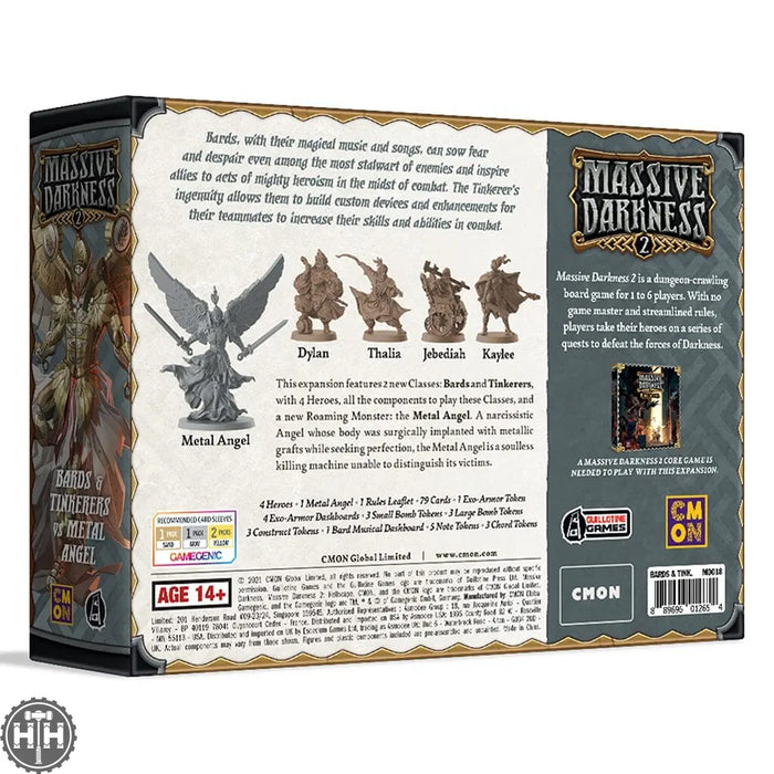 Massive Darkness 2: Bard & Tinkerer vs Metal Angel Board & Card Games CMON