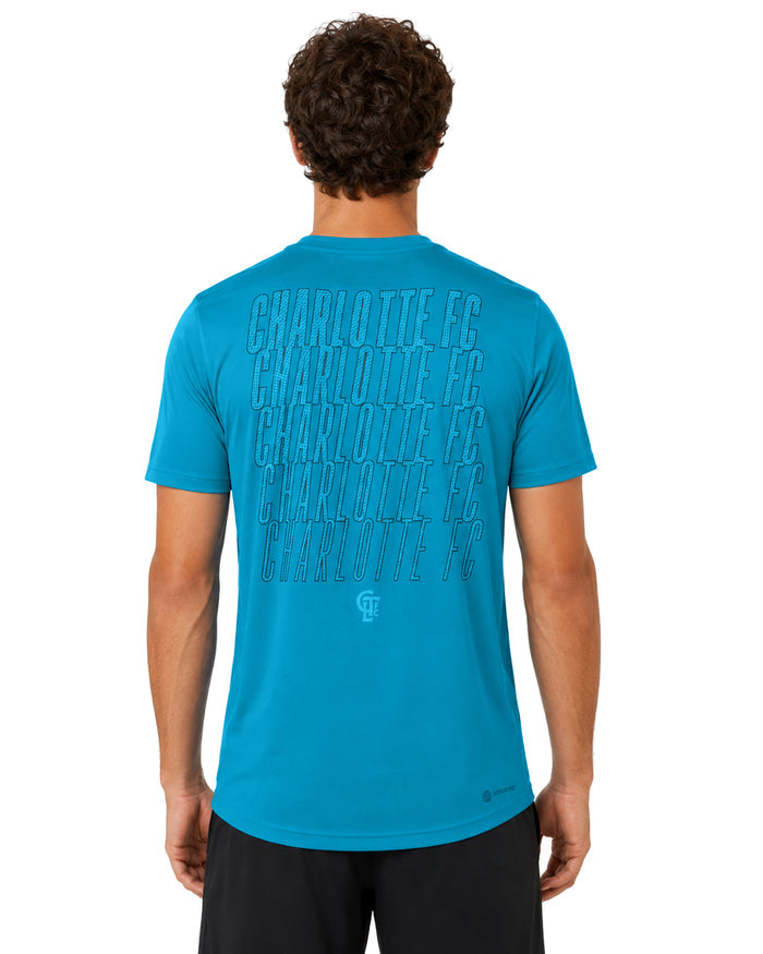 Adidas Mens Charlotte FC Creator Short Sleeve T-Shirt, MLS, Shablu