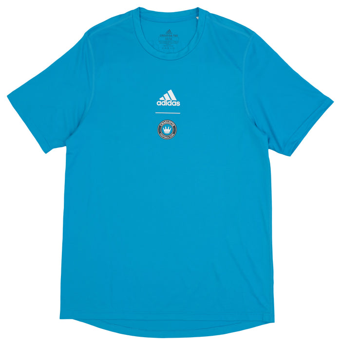 Adidas Mens Charlotte FC Creator Short Sleeve T-Shirt, MLS, Shablu