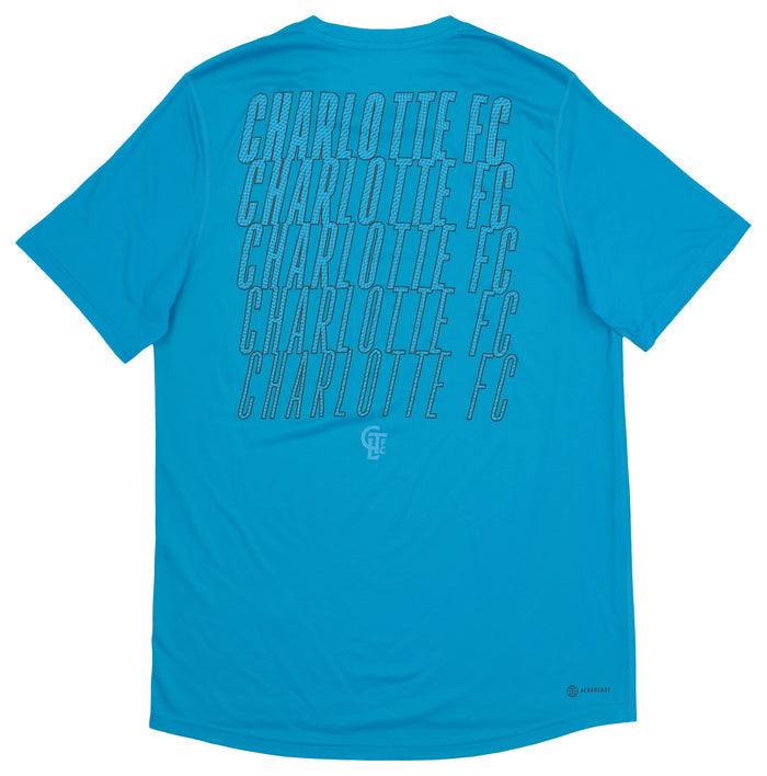 Adidas Mens Charlotte FC Creator Short Sleeve T-Shirt, MLS, Shablu