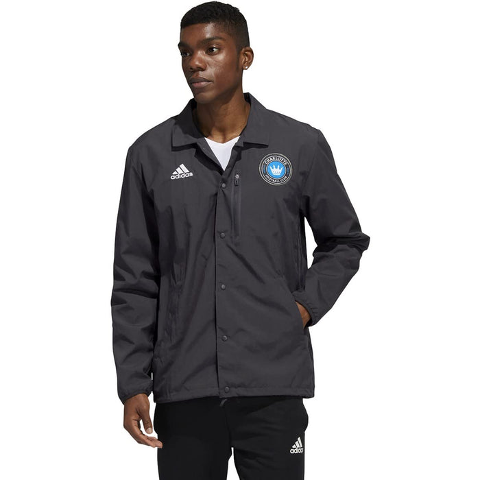 Adidas Mens Charlotte FC MLS Atm Unlined Jacket, MLS, Utiblk