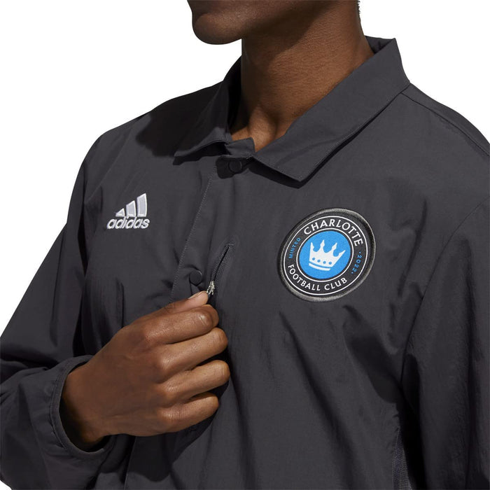 Adidas Mens Charlotte FC MLS Atm Unlined Jacket, MLS, Utiblk