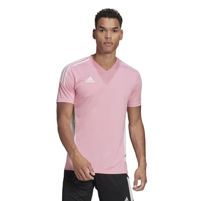 adidas Mens Condivo 22 Soccer Training Shirt - Short Sleeve Jersey, Pink
