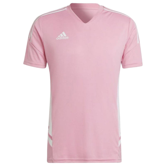 adidas Mens Condivo 22 Soccer Training Shirt - Short Sleeve Jersey, Pink