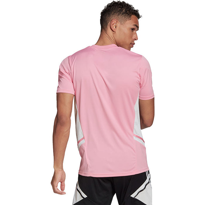 adidas Mens Condivo 22 Soccer Training Shirt - Short Sleeve Jersey, Pink