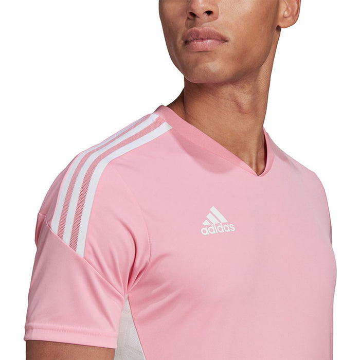 adidas Mens Condivo 22 Soccer Training Shirt - Short Sleeve Jersey, Pink