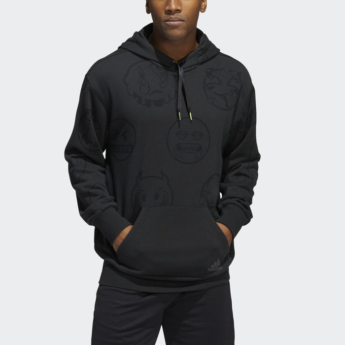 adidas Men's Exclusive Big Mood Pullover Hoodie, Black