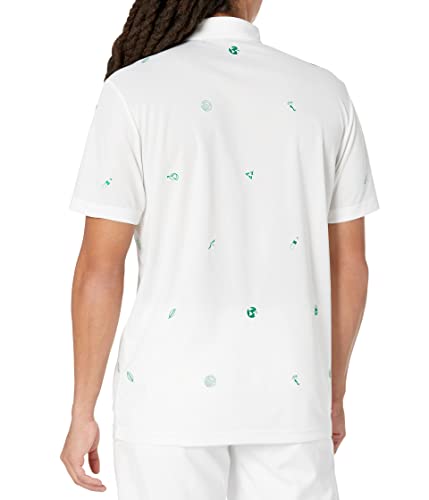 Adidas Mens Golf Pg Short Sleeve Mono Po White