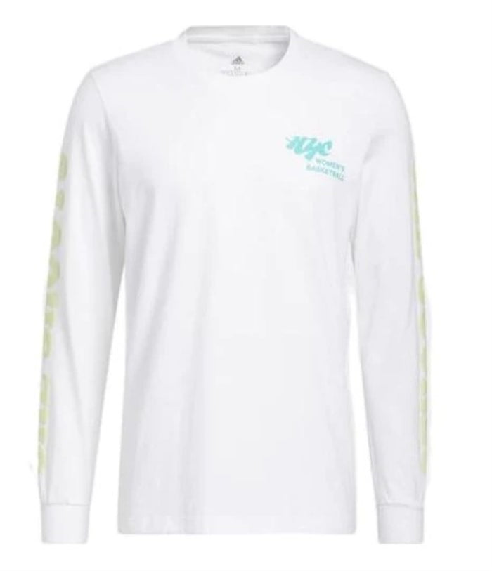 Adidas Mens Hyc Long Sleeve Graphic Tee White
