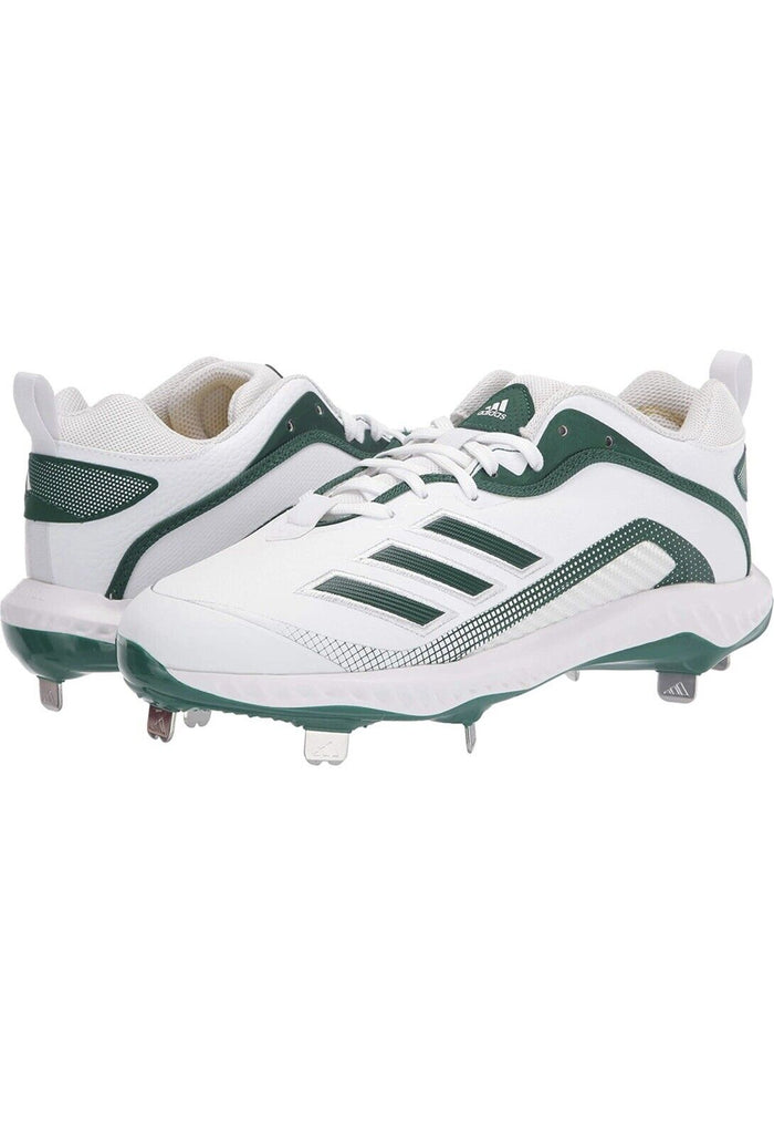 Adidas Mens Icon 6 Bounce Baseball Cleats, Dark Green/White
