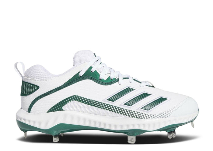 Adidas Mens Icon 6 Bounce Baseball Cleats, Dark Green/White