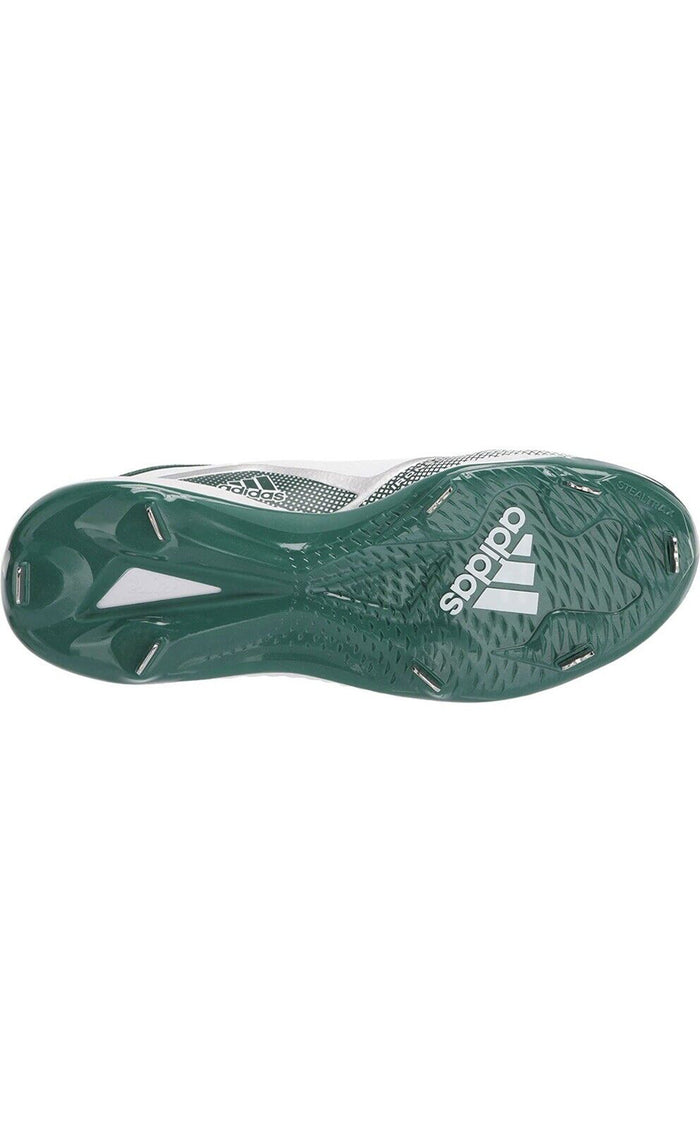 Adidas Mens Icon 6 Bounce Baseball Cleats, Dark Green/White