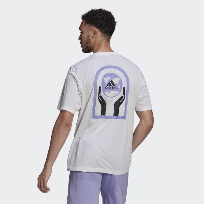 Adidas Mens M Graph Short Sleeve T-Shirt, White