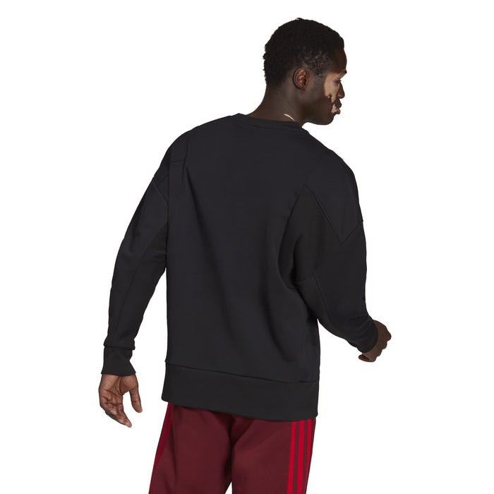 Adidas Mens M Internal Crew Pullover Sweater, Black