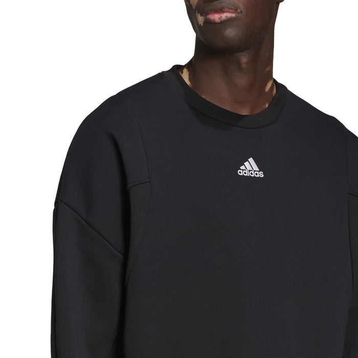 Adidas Mens M Internal Crew Pullover Sweater, Black