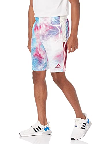 Adidas Men's Tiro Unlined Shorts, Legacy Burgundy / App Sky Rush / White