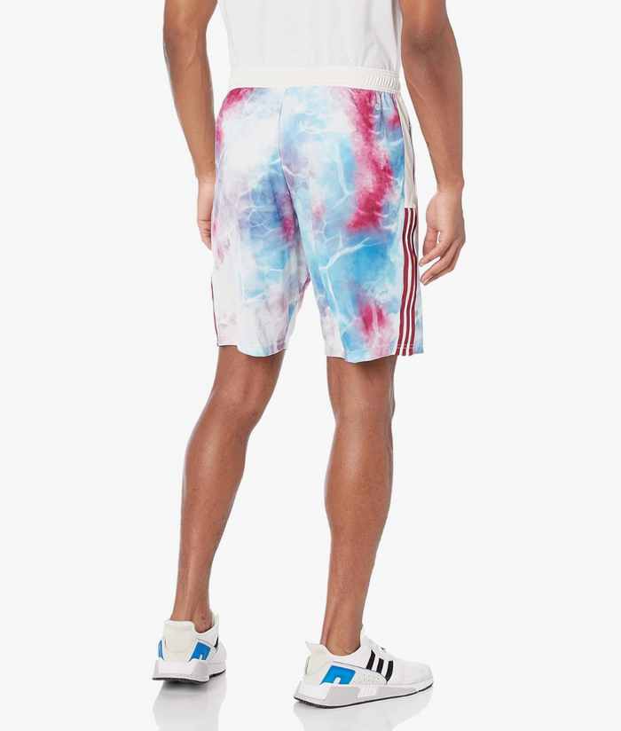 Adidas Men's Tiro Unlined Shorts, Legacy Burgundy / App Sky Rush / White